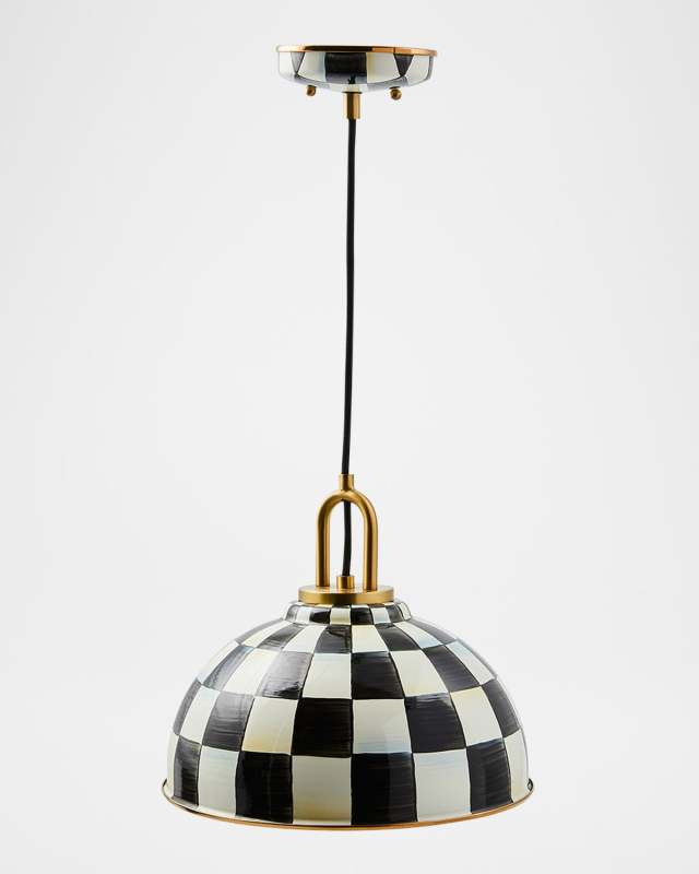 Courtly Check 12" Dome Pendant Lamp